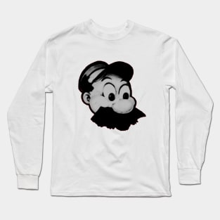 mustachioed man in a cap Long Sleeve T-Shirt